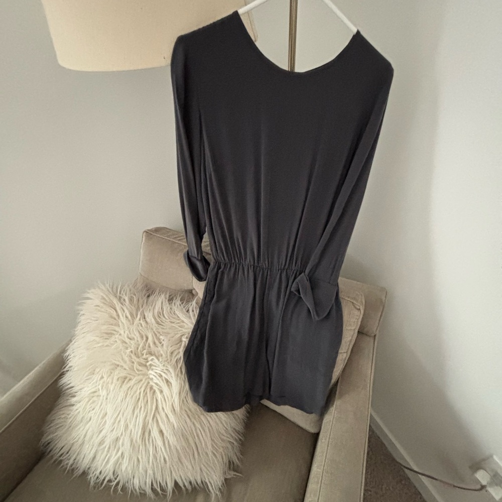 Club Monaco Dark Gray Long Sleeve Romper